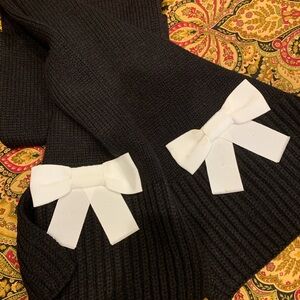 Kate Spade Black Scarf White Bows